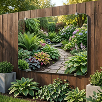 Miroir de jardin extérieur résistant aux intempéries, panneau en plexiglas incassable, plaque acrylique pour décoration murale ou de clôture, panneau PMMA