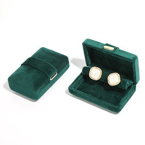 WEIMEI Custom Luxury High End Velvet Jewelry Packaging Wholesale <b>Earring</b> Jewelry Packaging Octagonal Velvet Ring <b>Box</b> - Product Image 2