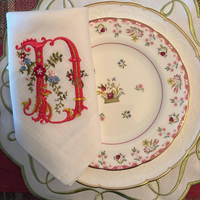 Serviettes de cocktail en lin personnalisées avec initiales brodées, serviettes de mariage faites à la main, écologiques