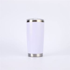 Vaso Blanco Estándar de Acero Inoxidable con Aislamiento de Doble Pared, Recubrimiento en Polvo Mate, a Prueba de Fugas, Libre de BPA, ASM25 - Product Image 2