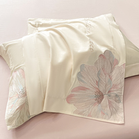 Housse de couette en polyester jacquard de luxe épaisse pour l'automne et l'hiver, broderie florale, drap de lit, matelas, literie quatre pièces