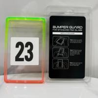 Plaque de protection arrière en TPU à paillettes dégradées avec plaque acrylique transparente pour cartes gradées PSA