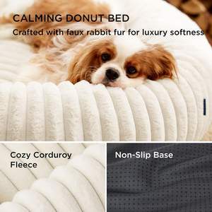 Cama de Lujo para Mascotas (Perros y Gatos) con Diseño de Donut y Logotipo Personalizado, Venta al Por Mayor de Fábrica - Product Image 2