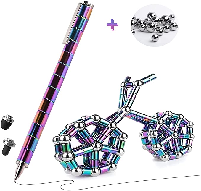 Смешная полярная ручка для снятия напряжения, набор для разборки, магнитная скульптура, строительный блок, шариковая ручка для письма