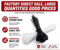 YDSL 300mm Nylon 66 Attaches de câble UV Sangle autobloquante de 8mm pour la gestion des fils avec une longueur de 300mm et une largeur de 8mm