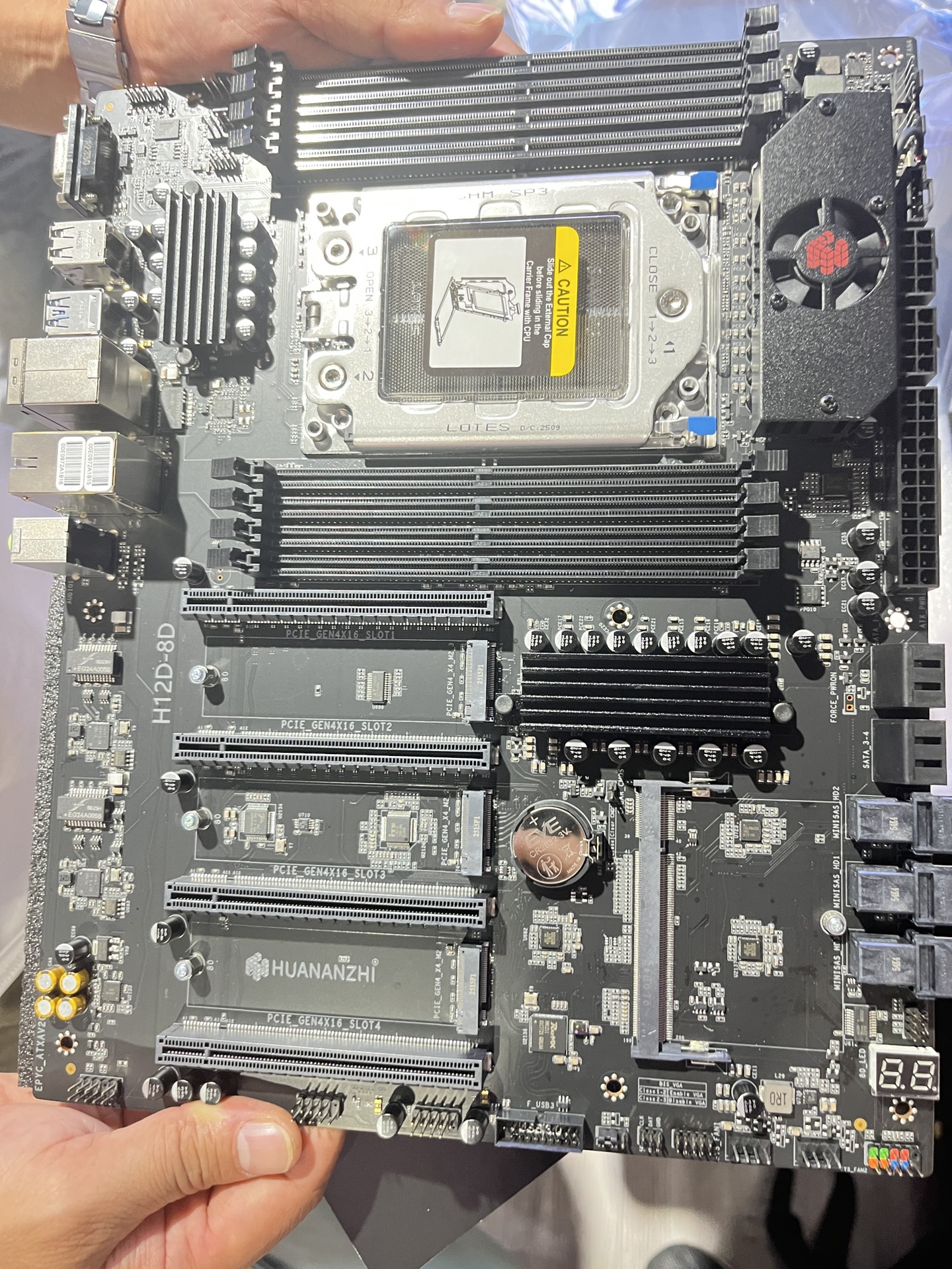 Placa-Mãe H12D-8D com BMC e CPUs EPYC 7002/7003, Suporte a 8x DDR4