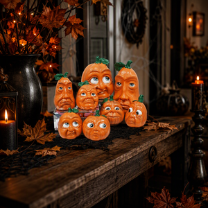 Set <span class=keywords><strong>de</strong></span> Figuras <span class=keywords><strong>de</strong></span> Resina <span class=keywords><strong>de</strong></span> Calabaza con Caras Divertidas para Halloween, Escultura Novedosa Pintada a Mano, Decoración del Hogar, Regalo <span class=keywords><strong>de</strong></span> Temporada, Adorno al por Mayor para Mesa - Product Image 3