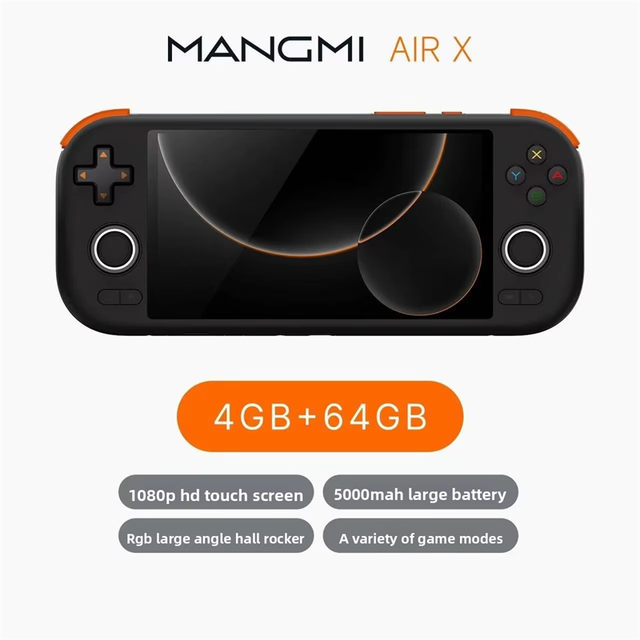 2026 New Mangmi AIR X Handheld Game Console 5.5" IPS Touch Screen Full HD Android 14 4+64GB Wi-Fi 5000mAh Includes 20,000+ Games