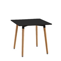 Table basse et table à manger carrées en bois massif de style nordique moderne 80x80cm pour la salle à manger