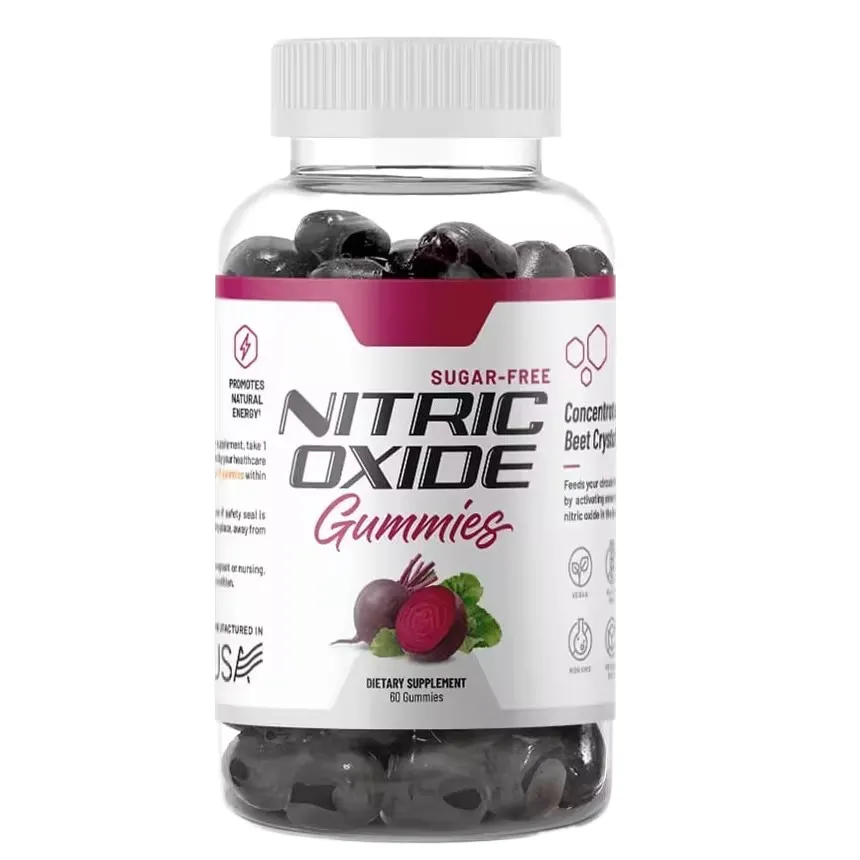 Private Label Customized Energy Booster For Nitric Oxide Booster Sugar Free Nitric Oxide Supplement Beetroot Gummies Supplement
