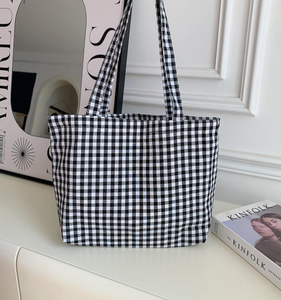 Bolso de mano informal de lona al por mayor, bolso de hombro cuadrado rosa, bolso grande de lona para compras de verano en la playa - Product Image 5