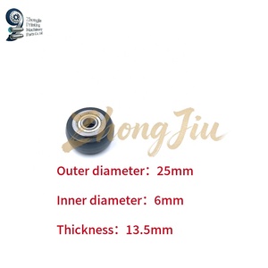 Roue de pression avant 25x6x13.5mm, rouleau de pression de papier avec roulement pour pièces de machine d'impression Komori G40 - Product Image 2