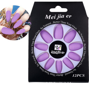 Meijiaer couvercle complet artificiel <span class=keywords><strong>faux</strong></span> solide finition mate ongles embouts presse sur ongles - Product Image 5