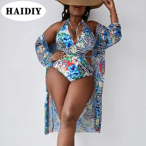 OEM عرض مخصص طباعة شعار منخفض موك مثير مقاس كبير بيكيني بحر مع غطاء مصمم ثوب سباحة للنساء ملابس سباحة - Product Image 4