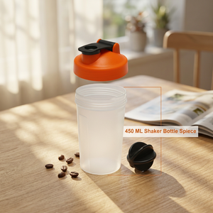 450 ML BPA Free PP Shaker <b>Bottle</b> Leak Proof <b>Protein</b> Drink Mixer with Lid 450 ml Portable for Gym Travel - Product Image 2