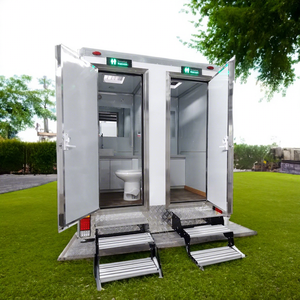 Movable Luxury Outhouse Portable Toilet Cabin Construction Site Apartment Bathroom Shower Mobile VIP Restroom Trailer - Product Image 1