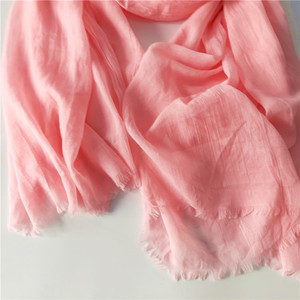 新しいコレクションロング女性スカーフピンクカラーストールソフトライトVoile Hijabsバルク - Product Image 3