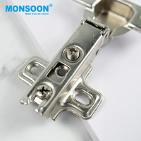 Charnière invisible robuste en fer de 35 mm pour portes, finition nickelée, charnière dissimulée pour meubles