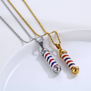 Olivia grosir terbaru baja tahan karat pria Emas Jangkar bahari tengkorak liontin timbul salib besar liontin pabrik penjualan - Product Image 4