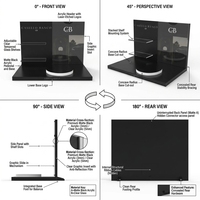 Présentoir de Luxe en Acrylique pour Lunettes avec Éclairage LED, Vitrine pour Lunettes de Soleil, Meuble de Présentation Optique, Présentoir de Boutique pour Montres et Bijoux, Présentoir de Point de Vente (POS) OEM