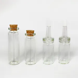 Giá rẻ 1ml 2ml 3ml 5ml 10ml 15ml 20ml rõ ràng gỗ Top Stopper nhỏ nhỏ nước hoa Tester Lọ Thủy Tinh Mẫu chai với nút chai