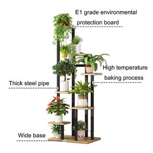Supporto per <span class=keywords><strong>piante</strong></span> a 7 livelli di Design Vintage per uso domestico ripiano per fiori ad angolo e Rack multistrato per giardino e <span class=keywords><strong>balcone</strong></span> - Product Image 3