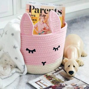 <span class=keywords><strong>Panier</strong></span> de rangement rond <span class=keywords><strong>pour</strong></span> la lingerie et les jouets, motif lapin rose mignon, <span class=keywords><strong>pour</strong></span> chambre d'enfant, 10x10x8 pouces - Product Image 4