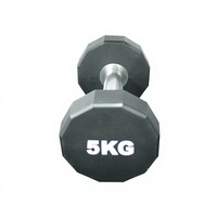 Dumbbell PU 12 Sisi dengan Pegangan Knurled Anti Selip, Ergonomis untuk Rumah, Gym Komersial, Kebugaran, Grosir, OEM, Kustom