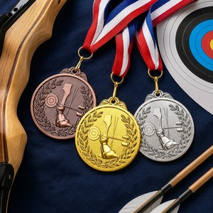 Medaglia Sportiva Personalizzata in Metallo con Motivo 3D in Rilievo per Tornei e Souvenir - Product Image 1
