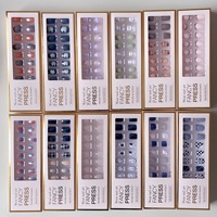 24 faux ongles artificiels en PVC faits à la main, forme cercueil, couvrance totale, style français, taille 2XL, en ABS, prix de gros