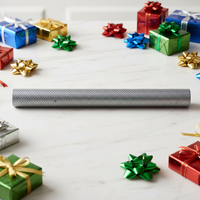 Carton laminé en aluminium avec logo gaufré, écologique et imperméable, pour la décoration de boîtes cadeaux de Noël et l'emballage cadeau