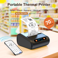Impresora de Etiquetas Térmicas Portátil PUTY de 20-80 mm, Mini Impresora de Etiquetas de Códigos de Barras, Máquina para Hacer Etiquetas de Precios