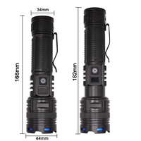 Lampe torche tactique multifonctionnelle portable Helius ultra-lumineuse avec affichage numérique, laser blanc LED, lampe de pêche en plein air