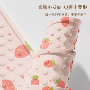 Tapis antidérapant pour salle de bain, motif rectangulaire de dessin animé, tapis de bain en PVC imperméable avec ventouses pour enfants et adultes - Product Image 2