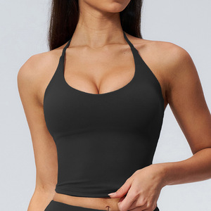 Nouveau débardeur de sport pour femme, effet crème, avec bretelles, col en U, dos élégant, amincissant, pour le yoga, le fitness et le Pilates - Product Image 3