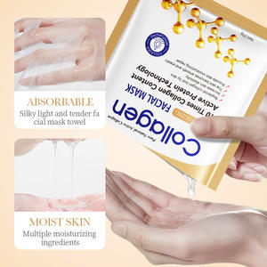 Toptan ucuz yüz ve vücut maskesi kaldırma parlatıcı nemlendirici yüz maskesi Anti-aging doğal aktif kollajen levha yüz maskesi - Product Image 4