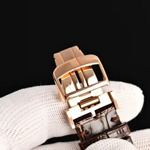 รุ่นลิมิเต็ดอิดิชั่นสุดหรู คุณภาพเยี่ยม ปฏิทินดวงจันทร์ เคสสีโรสโกลด์บางเฉียบ หนังแท้ แสดงวันที่ นาฬิกาข้อมือสุภาพบุรุษ - Product Image 4