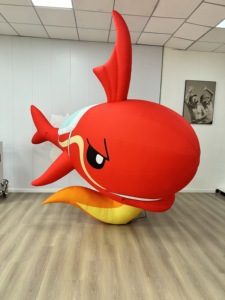 Bán Hot khổng lồ quảng cáo ngoài trời Inflatable phim hoạt hình cá mập linh vật bóng với LED ánh sáng - Product Image 5
