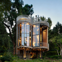 Nouvelles maisons au design moderne, bâtiments de forme spéciale, villa, service d'équipe professionnelle, villa de luxe à ossature en acier