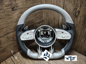 Volant LED en carbone forgé <span class=keywords><strong>AMG</strong></span> personnalisé pour un <span class=keywords><strong>C</strong></span> E CLA CLS GLC GLE G-Class 2015-2024 - Product Image 4