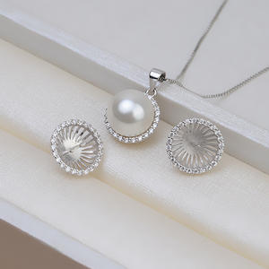 Plateau pour boucles d'oreilles en argent S925, surface lisse, pour 8 à 11 perles, accessoires de bijouterie DIY faits à la main, composants pour bijoux de cheveux - Product Image 1