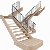 Escalier en colimaçon en chêne, escalier hélicoïdal en bois avec balustrade en fer forgé noir, escalier courbé sur mesure pour espace à double hauteur