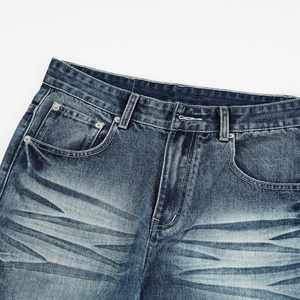 Pantalones Micro Acampanados Estilo Americano, Primavera-Verano 2025, <span class=keywords><strong>Jeans</strong></span> Versátiles para Hombre, Holgados, Ajustados, Desgastados, Fabricados en Mezclilla - Product Image 2