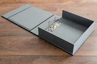 Hochwertige Maßgefertigte Professionelle A4-Aktenordner-Box Gefalteter Flyer-Binding Kunstportfolio-Katalog Ordner-Box aus Karton