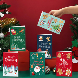 High End Cartoon Christmas Blessing Small Card Handwritten Christmas Eve Message Greeting Card 15*19cm Expanded Durable Gift