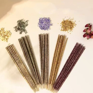 Bastoncini di incenso fiori fatti a mano naturali personalizzati di gelsomino rosa di lavanda osmanto di bambù incenso per la meditazione aromaterapia - Product Image 6