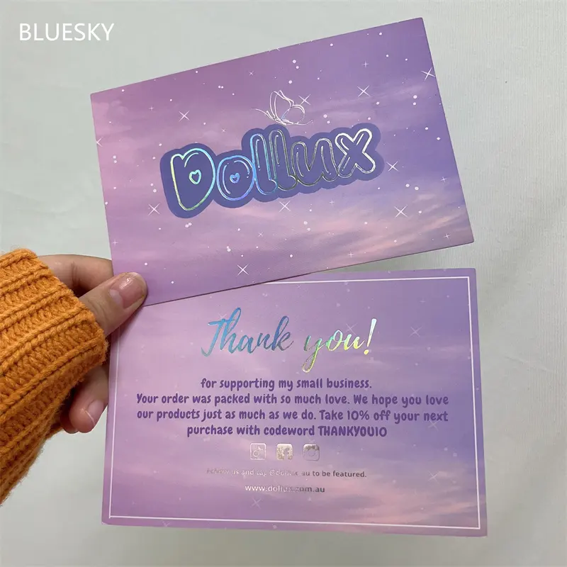 Custom Factory Wholesale Thank You Card Business Card And Wedding Party Invitation Cards