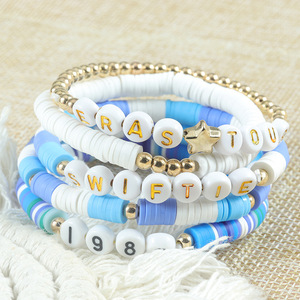 Ensemble de bracelets perlés en perles de riz avec lettres anglaises, design inspiré de <span class=keywords><strong>Taylor</strong></span> <span class=keywords><strong>Swift</strong></span>, cadeau d'amitié - Product Image 5