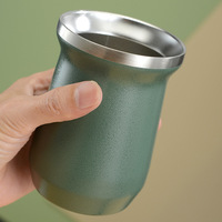 2025 Emerit écologique nouveauté Logo personnalisé Mini 150ml 280ml Double paroi en acier inoxydable 304 Yerba Mate gourde avec Bombilla