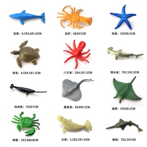 โมเดลสัตว์ทะเลจำลอง PVC ซีรีส์มหาสมุทร ฉลามขาว แมกกาโลดอน ฉลามวาฬ ฉลามเสือ วาฬสีน้ำเงิน ของเล่น - Product Image 2